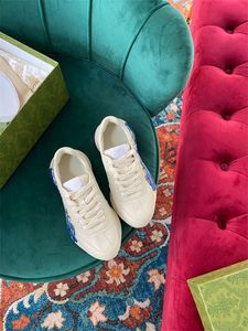 Top kwaliteit lente zomer ontwerper casual schoenen multi-color soles mode bloemen sport vrouw afdrukken kant dikke bodem