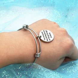 Topkwaliteit Rvs Uitbreidbaar Draad Armbanden Dames Inspirational Faith Charms Vriendschap Bangle Sieraden Bestfriend Gift