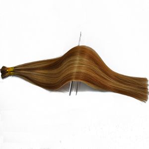 Palo de calidad superior que inclino en la extensión del cabello 200 hebras / lote Color negro mezclado P4 / 27 DHL gratis