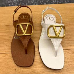 Santal de tía de verano de alta calidad Sandal Sandal Sliders Sliders Sliders Mule Mule Luxurys Diseñador Loafer Sexy Sunny Plat Pool Pool Travel Travel Flip Flip Fins