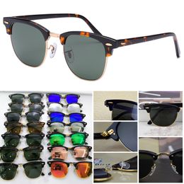 Lunettes De Soleil De Luxe De Qualité Supérieure Hommes Femmes Acétate Cadre UV400 Lentille En Verre Lunettes De Soleil pour Homme Lunettes De Soleil Gafas De Sol Étuis En Cuir Et Accessoires