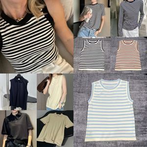 Sweatshirts van topkwaliteit voor vrouwen met modeontwerpster met lange mouwen rond nek stripe onderhemd met letter Bead Borduurwerk 25067 23544 27528