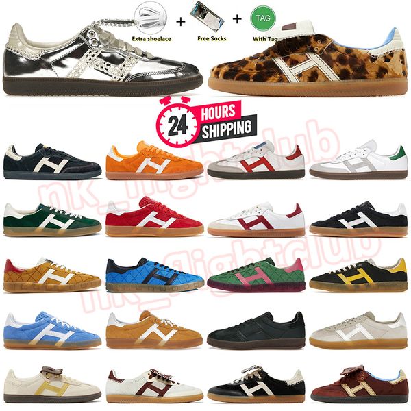 adidas Samba Pony Athletic og Originals mocassins Platform loafers Wales Bonner Pony Leopard argent métal intérieur collegia hommes femmes 36 - 45 dhgate【code ：L】