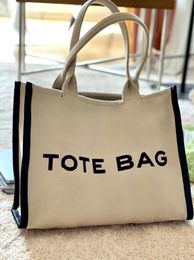 Top Quality Tote Bag Designer Totes Femmes Sacs à main Nylon Toile Cuir Outfit Bandoulière Sac à provisions Grand Casual Beach Sacs à bandoulière Sacs à main Noir 3 Taille WERD