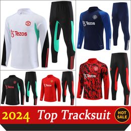 Topkwaliteit Trainingspakken 2024 Manchest bouguba Voetbaltrainingsshirt met lange mouwen 24/25 Lukaku mouw Maat S-2XL