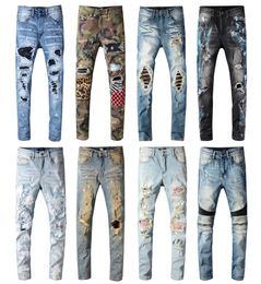 Fonctionnalités vintage de qualité supérieure Pantalon de jean pour hommes Streetwear Motorcycle Style Locomotive Biker Pant Classic Slim pour Men3913864