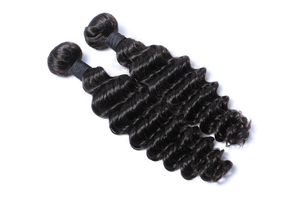 Cheveux humains indiens vierges de qualité supérieure tissent des cheveux remy bouclés profonds 18 20 22 pouces 3 pièces cheveux crus