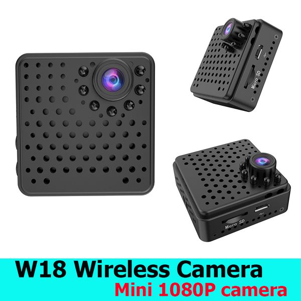 De calidad superior W18 1080P HD Mini cámara WiFi Día Visión nocturna Seguridad para el hogar Cámara IP Soporte Detección de movimiento Monitor de bebé Videocámaras inalámbricas