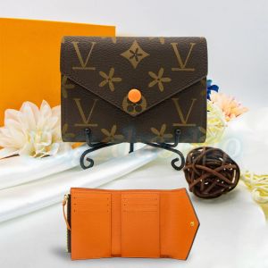 Sac de portefeuille de qualité supérieure portefeuille de fleurs marron pour femmes porte-purs à bandoulière designer pochette en cuir titulaire de carte