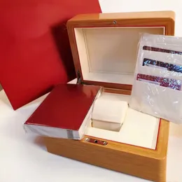 Caja de reloj de alta calidad para reloj de marca Original, cajas de reloj cuadradas de Woody, tarjetas de folleto, etiquetas y papeles