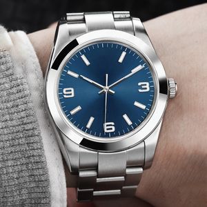 Montre de qualité supérieure Montre pour hommes Montre à mouvement mécanique automatique 39 mm Cristal saphir étanche Super lumineux Fine bande en acier inoxydable Montre de Luxe Montre classique