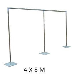 Top Kwaliteit Bruiloft Achtergrond Decoratie Stand Rvs Pijp Gaas Gordijn Stent 3 3m 3 6m 4 4m 4 8m Available252D