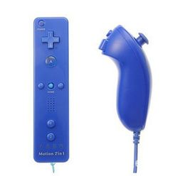 Console de jeu Wiiu / Wii de qualité supérieure Contrôleurs de jeux de manette de jeu Poignée de jeu droite et gauche Manette de jeu 2 en 1 Télécommande + Numchuck avec accélérateur