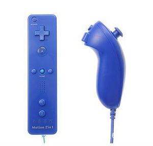 Console de jeu Wiiu / Wii de qualité supérieure Contrôleurs de jeux de manette de jeu Poignée de jeu droite et gauche Manette de jeu 2 en 1 Télécommande + Numchuck avec accélérateur