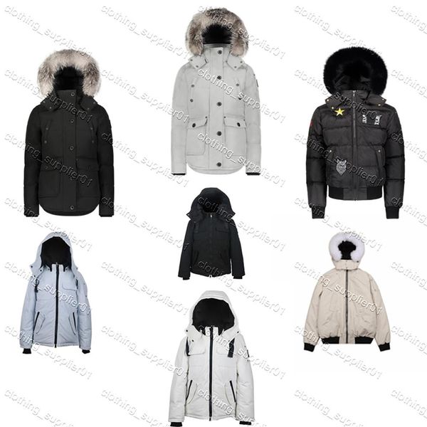 Vestes de haut de qualité Hiver Down Men Brotège Vraie Wolf Fash Fashion épaisse chaude décontractée 90% Duck blanc Doudoune Homme Coats à capuche Outw