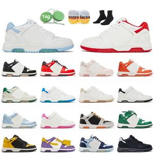 OG Low Top White Out of office Sneaker Chaussures Femmes Hommes Designer Shoe Black White Lows Panda Pink Green Calf Leather Ooo Platform Tennis Trainers