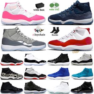 Cherry 11s Pink Jumpman 11 Basketball Shoes DMP Cool Grey Cement Greys High Bred Yellow Snakeskin 25th Anniversary Dhgates Women Mens Sneakers