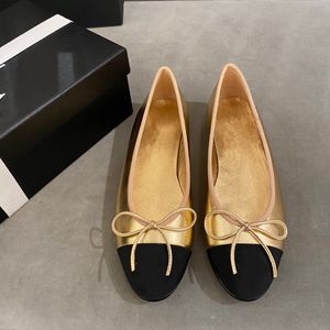 Top qualité femmes chaussures plates bout rond noeud papillon ballet femme chaussures de danse décontractées confortables grande taille 35-42 chaussures en cuir pour femmes avec boîte