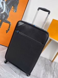 Topkwaliteit dames luxe ontwerpers klassieke ontwerper reiskoffer bagage bagage mode unisex trunk tas bloemen letters purper rod doos universele wiel heren koffers