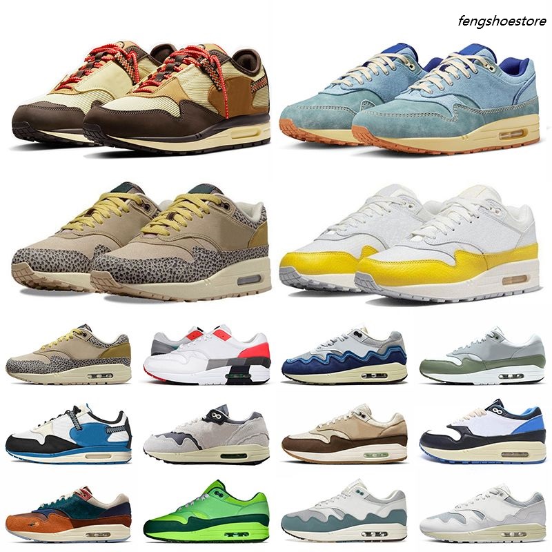 Top Quality Women Men Running Shoes Maxs Patta 1 87 Wheat Baroque Brown Saturn Gold Kasina Won Ang Grey Oregon Waves Trainers Blueprint Sneakers Sports Shoes