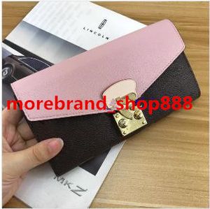 femmes de qualité supérieure avec boîte en cuir véritable multicolore long portefeuille porte-cartes poche zippée classique