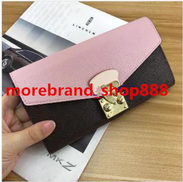 femmes de qualité supérieure avec boîte en cuir véritable multicolore long portefeuille porte-cartes poche zippée classique