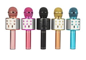 Microphone sans fil Bluetooth Microphone Bluetooth Microphone Bluetooth Microphone Karaoke avec USB CAHRGING KTV Player Record Music for Kids Toys Part9009891