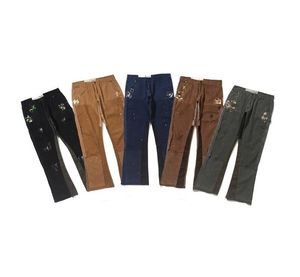 Topkwaliteit y verf patchwork jeans mannen vrouwen paren rechte jeans hiphop hiphop los fit Jeans 2011116274331