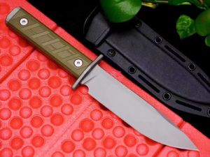 Topkwaliteit Survival Recht Mes CPM-3V Cerakote coating Drop Point Blade Volledige Tang G10 Handvat Vaste messen met Kydex