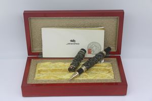 Stylo JINHAO de luxe en bronze Unique, Double Dragon gaufré, stylo à bille en métal, papeterie fournitures scolaires et de bureau pour l'écriture, stylo cadeau, qualité supérieure
