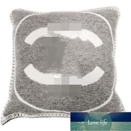 Housse de coussin en Jacquard tissé de qualité supérieure, taie d'oreiller en laine pour canapé, style nordique, tricotée pour la maison