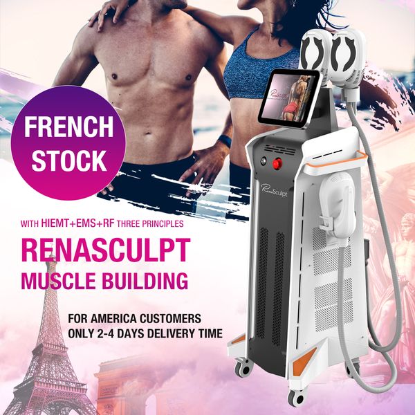 Top Renasculpt EMS RF 5 Handle 15 Tesla Sculpt Corps Slimming Muscle Stimulation EMS SCULPING MACHINE EMS SLAPING