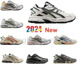 Top Retro Hardloopschoenen Designer Casual Gel Kayano14 Crème Boerenkool Leer Zwart Groen Obsidiaan Grijs Crème Zilver Lage Atletische Magic Speed Heren Dames Outdoor Sneakers