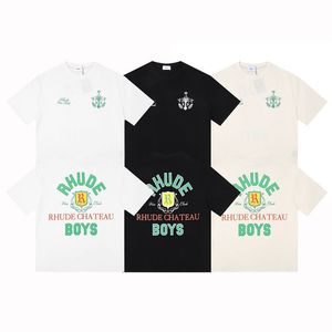 Top rhude t shirt mannen t -shirt ontwerpers vrouwen kleding hoogwaardige ropamujer brief print casual t -shirts shorts mouw mode heren mens merken merken