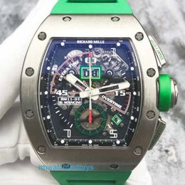 Top RM montre titane montre RM11-01 R.MANCINI Date mois heure vol retour saut 50*42.7mm RM1101