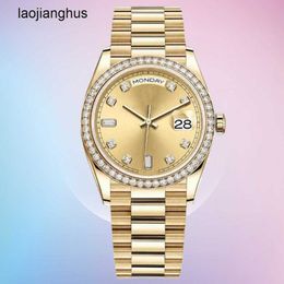 Top Rolaxs Montre Designer Daydate Mouvement à Quartz Clean Factory Plein Diamant Datejust Mécanique 41mm Bracelet Argent Acier pour Hommes Vie Montre-Bracelet Fashi 8BC6 8BC6