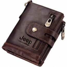 Vente supérieure 100% en cuir en cuir authentique portefeuille porte-monnaie porte-carte petit portefeuille portfolio portomee mâle de poche de lance masculine mey t5w6 # #