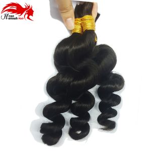 Top vente indien Humanmini tressage cheveux 7A vague lâche cheveux en vrac pour tressage indien cheveux humains longueur mélangée acheter 3Lot obtenir 1 pièces gratuit