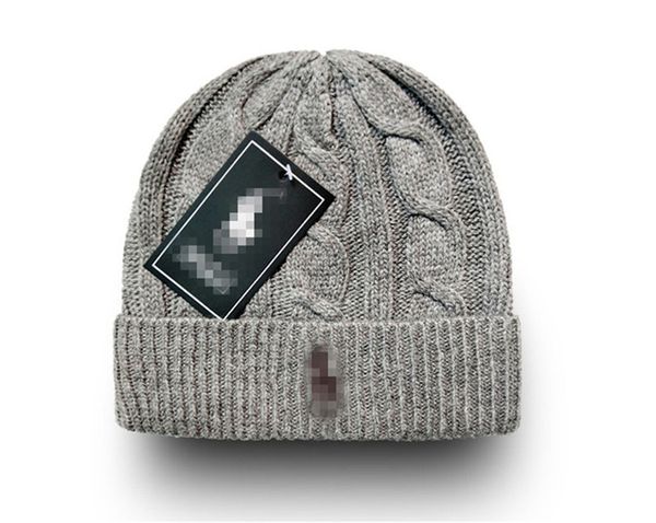 Top vente hommes Beanie hiver unisexe tricoté chapeau Gorros Bonnet crâne casquettes tricot chapeaux classique sport casquette femmes décontracté en plein air concepteur POLO bonnets P-16