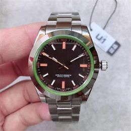 Topverkoop mannen kijken 40 mm roestvrijstalen riemhoenhorloges horloges automatische mechanische beweging saffierglas 5aTM waterdicht