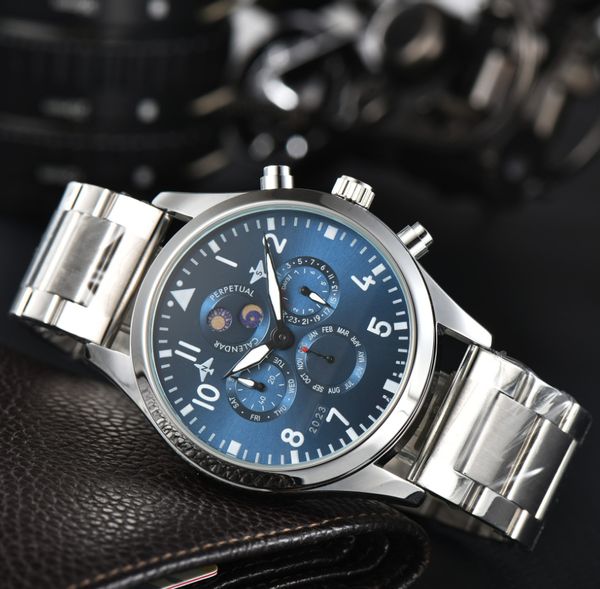 Top vente hommes montre bracelet en acier inoxydable hommes montres mouvement à quartz verre saphir étanche montres-bracelets