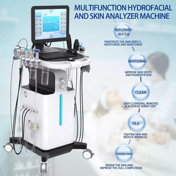 Meilleures ventes hidrofacial microdermabrasion hydrabeauty machine de nettoyage du visage système d'analyse de la peau fonctions plasma équipement de beauté à oxygène