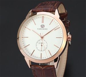 Top verkopen Forsining Fashion Men Watches Mens Mechanical Watch Automaitc pols horloge voor man For06