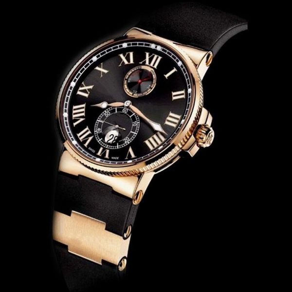 Reloj de pulsera para hombre con movimiento automático de acero inoxidable con esfera negra y relojes mecánicos UN10209s