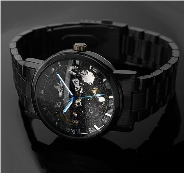 Top vente WINNER mode homme montres montre automatique pour homme montre mécanique pour homme bande de métal WN54-3