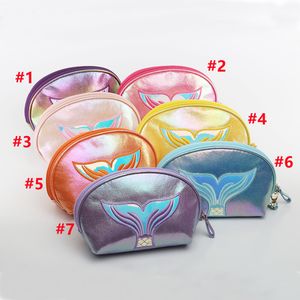 Meilleur vendeur sacs à cosmétiques pour femmes pochette de maquillage Laser demi-rond paquet 2 styles à la mode et magnifique DHL gratuit