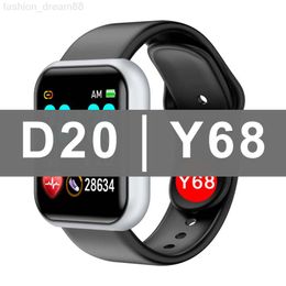 Meilleur vendeur D20 Sport Smartwatch Y68 tension artérielle Bracelet intelligent surveillance de la fréquence cardiaque Bracelet montre intelligente