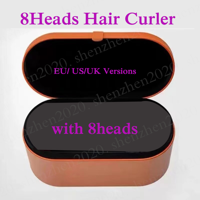 I più venduti EU/UK/US/AU Plug 8Heads Bigodino per capelli Dispositivo multifunzione per lo styling dei capelli Ferro arricciacapelli automatico con confezione regalo