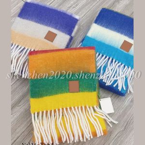Écharpe colorée arc-en-ciel à la mode, meilleure vente, pour femmes ou hommes, cadeau de noël