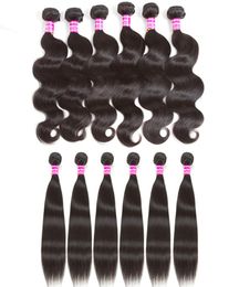 Top Vente 10a Brésilien Vierge Cheveux Weave Bundles Humides et Ondulés Vague de Corps Cheveux Tisse Droite Péruvienne Extensions de Cheveux Humains Mix7947551